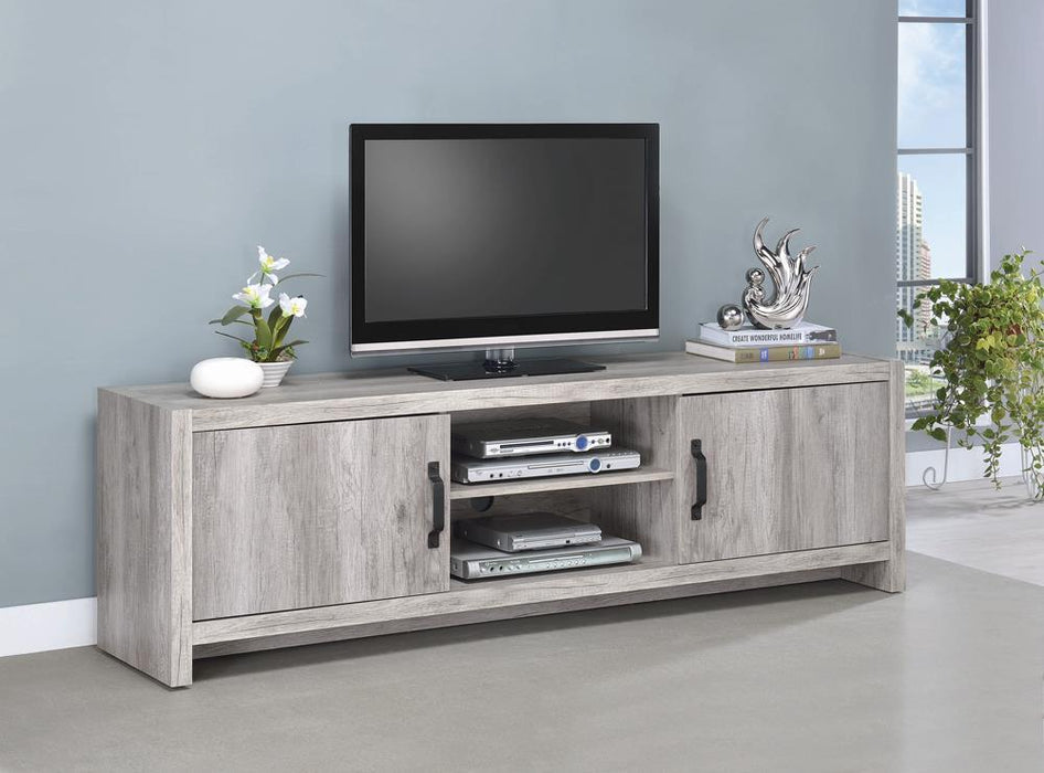 Burke 2-drawer TV Console Grey Driftwood - Just Furniture (PA) - Multi Location