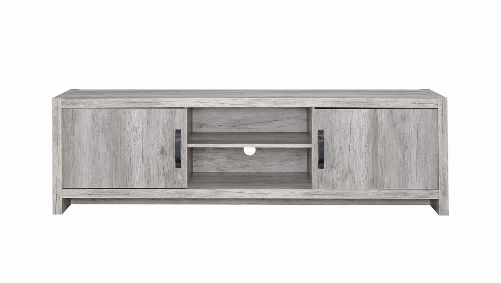 Burke 2-door TV Console Grey Driftwood - Just Furniture (PA) - Multi Location