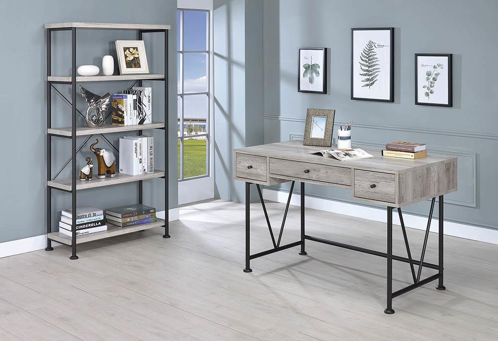 Analiese 4-shelf Bookcase Grey Driftwood - Just Furniture (PA) - Multi Location