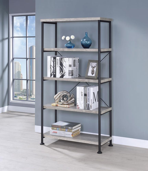 Analiese 4-shelf Open Bookcase Grey Driftwood - Just Furniture (PA) - Multi Location