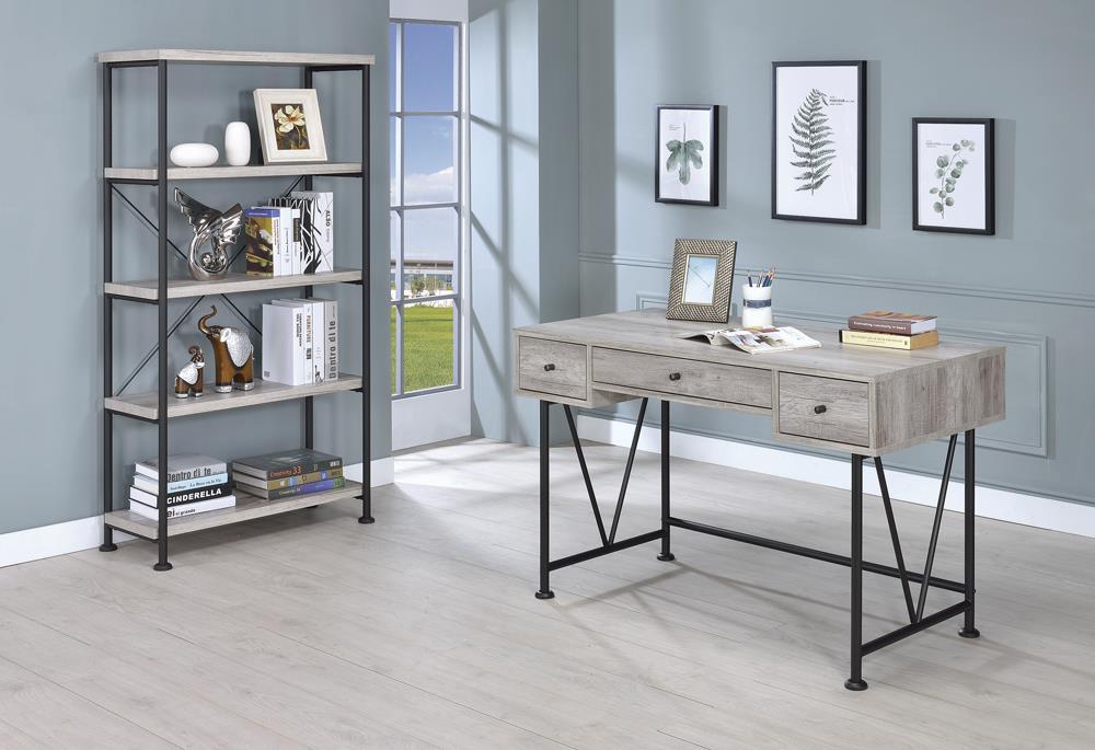 Analiese 4-shelf Open Bookcase Grey Driftwood - Just Furniture (PA) - Multi Location