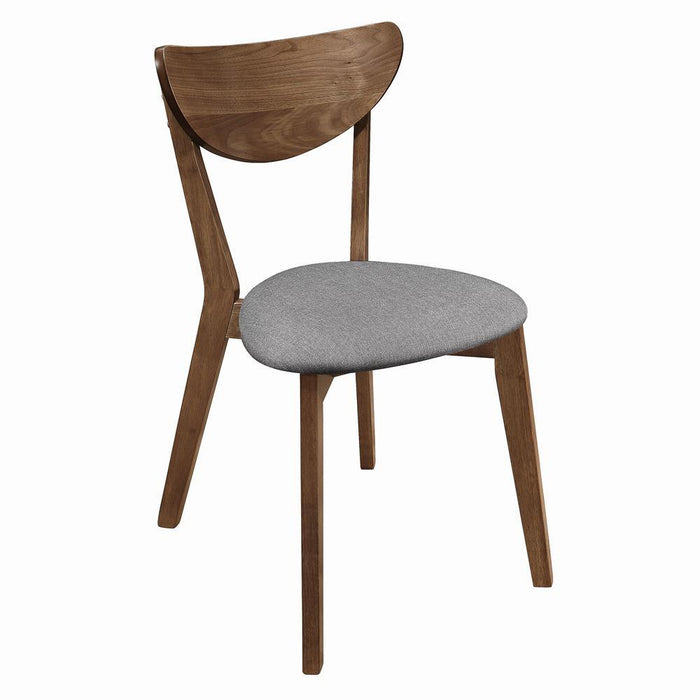 Alfredo Upholstered Dining Chairs Grey and Natural Walnut (Set of 2) - Just Furniture (PA) - Multi Location