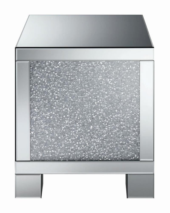 Gillian Square End Table Silver and Clear Mirror - Just Furniture (PA) - Multi Location