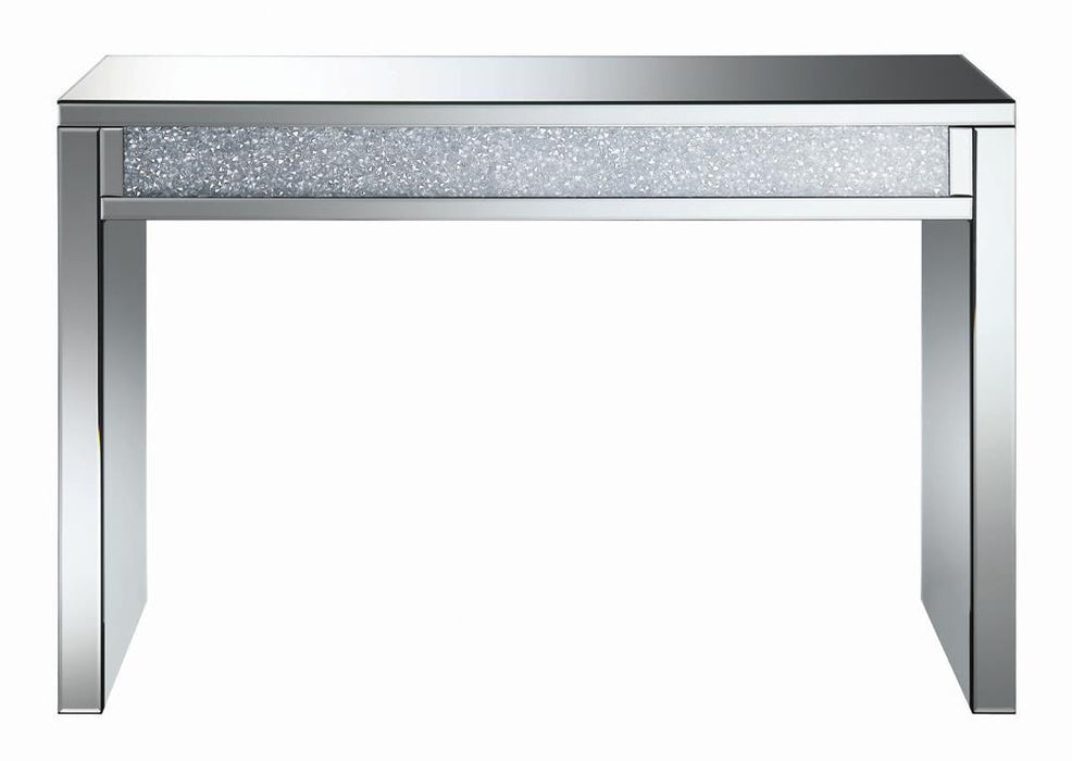 Gillian Rectangular Sofa Table Silver and Clear Mirror - Just Furniture (PA) - Multi Location