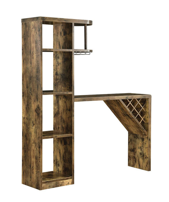 Belvedere 5-shelf Bar Table Storage Antique Nutmeg - Just Furniture (PA) - Multi Location