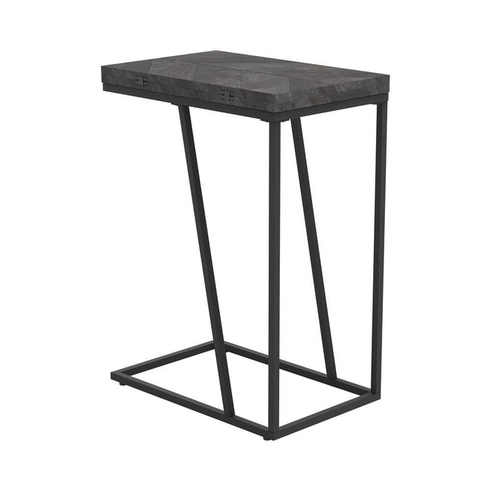 Carly Expandable Chevron Rectangular Accent Table Grey - Just Furniture (PA) - Multi Location