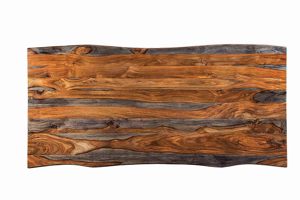 Ditman Live Edge Dining Table Grey Sheesham and Black - Just Furniture (PA) - Multi Location
