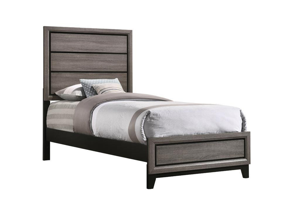 Watson Full & Twin Panel Bed Grey Oak - Just Furniture (PA) - Multi Location