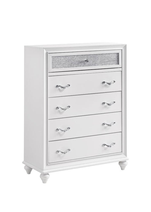 Barzini 5-drawer Chest White - Just Furniture (PA) - Multi Location