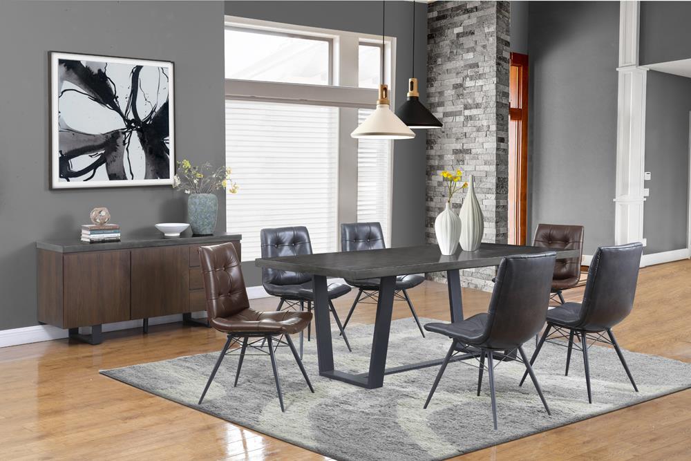 Aiken Upholstered Tufted Side Chairs Brown (Set of 4) - Just Furniture (PA) - Multi Location
