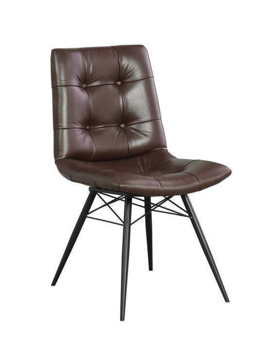 Aiken Upholstered Tufted Side Chairs Brown (Set of 4) - Just Furniture (PA) - Multi Location