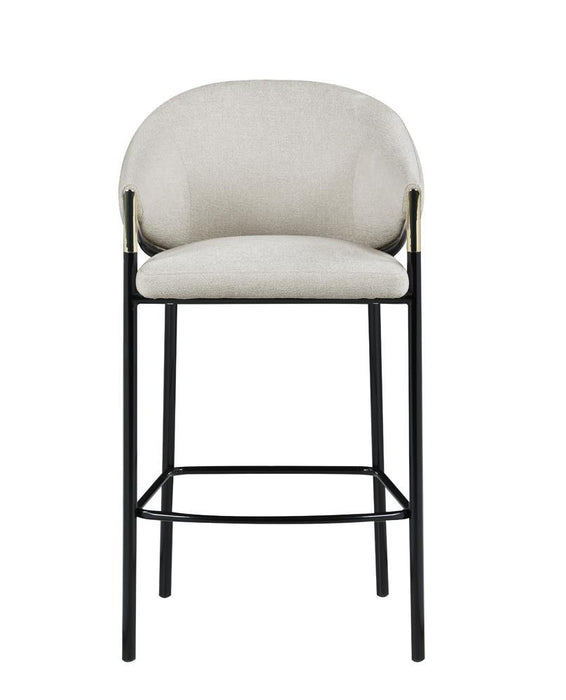 Chadwick Sloped Arm Bar Stools Beige and Glossy Black (Set of 2) - Just Furniture (PA) - Multi Location
