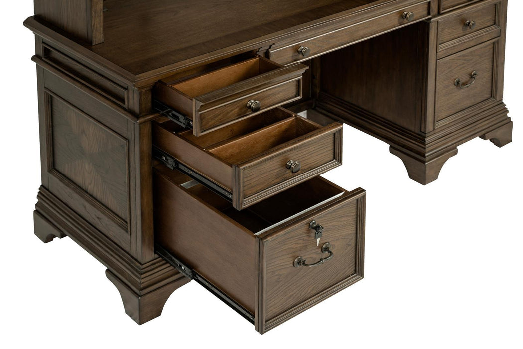 Hartshill Credenza with Hutch Burnished Oak - Just Furniture (PA) - Multi Location