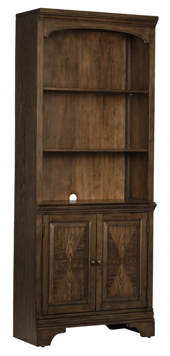 Hartshill Bookcase with Cabinet Burnished Oak - Just Furniture (PA) - Multi Location