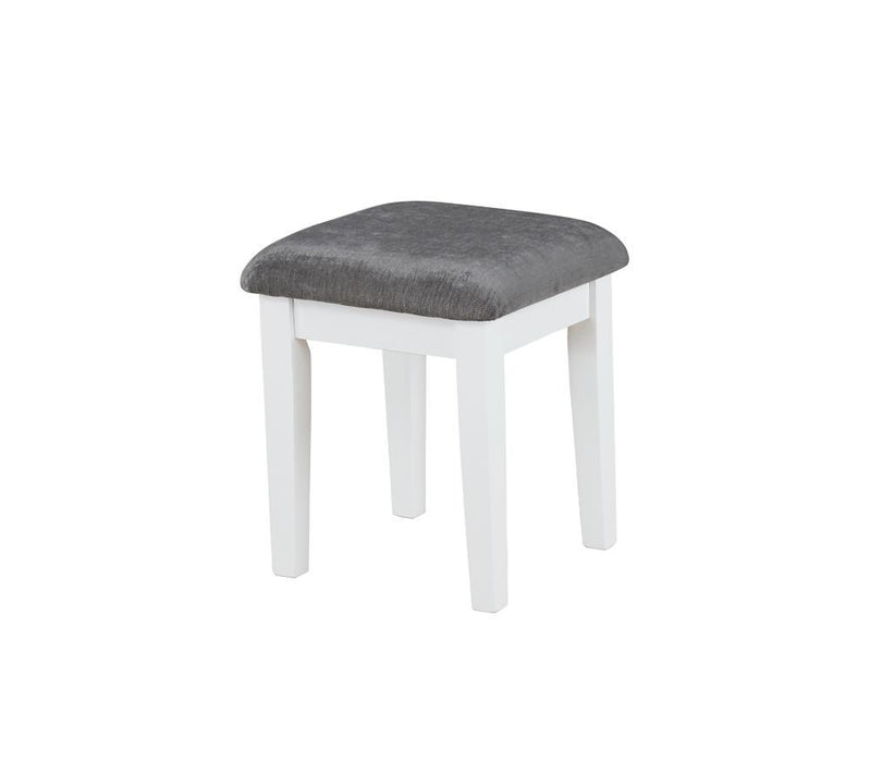 Elijah Vanity Set with LED Lights White and Dark Grey - Just Furniture (PA) - Multi Location