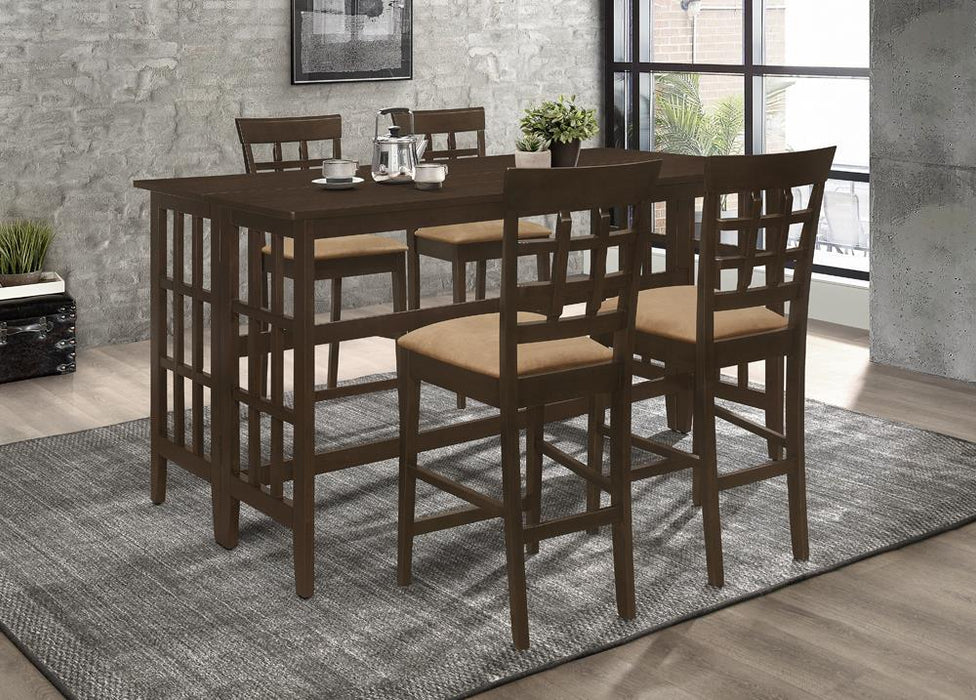 Gabriel Upholstered Counter Height Stools Cappuccino and Beige (Set of 2) - Just Furniture (PA) - Multi Location