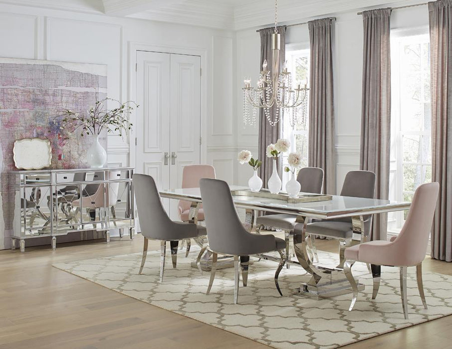 Antoine Upholstered Demi Arm Dining Side Chairs (Set of 2) - Just Furniture (PA) - Multi Location