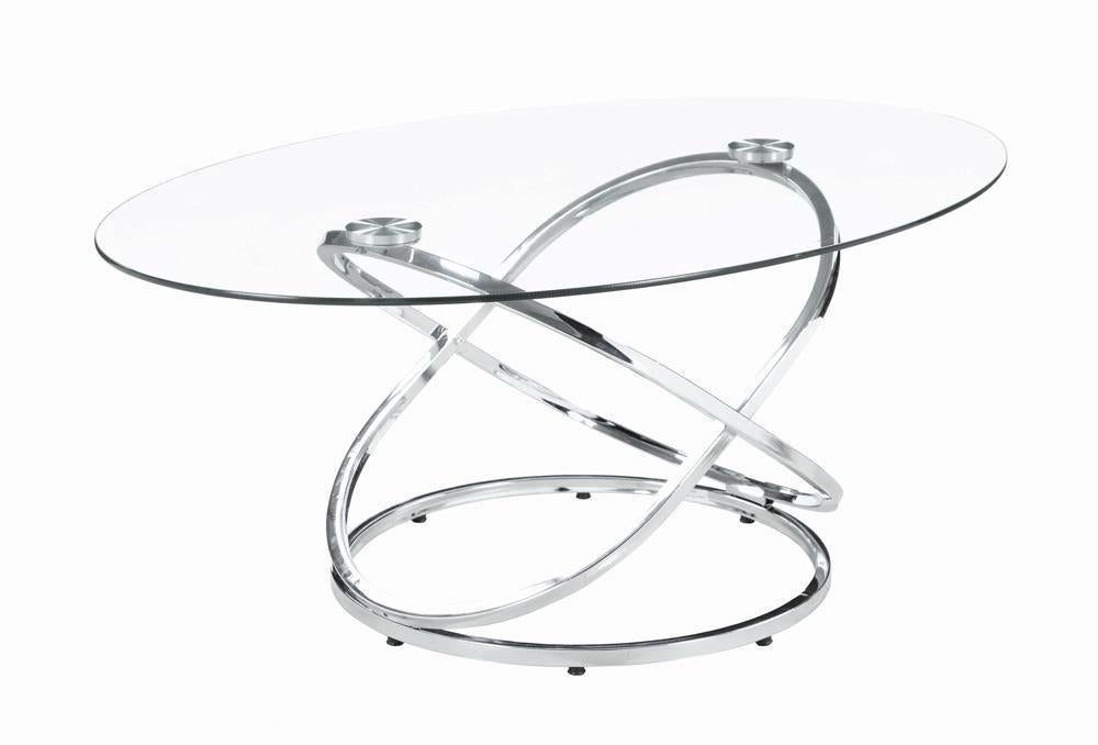Warren 3-piece Occasional Set Chrome and Clear - Just Furniture (PA) - Multi Location