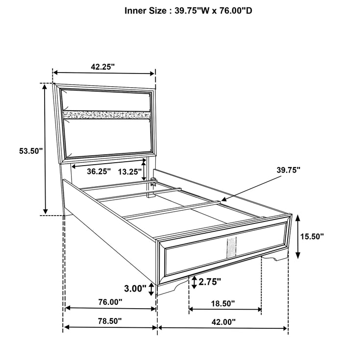 Miranda Twin Bed - Just Furniture (PA) - Multi Location