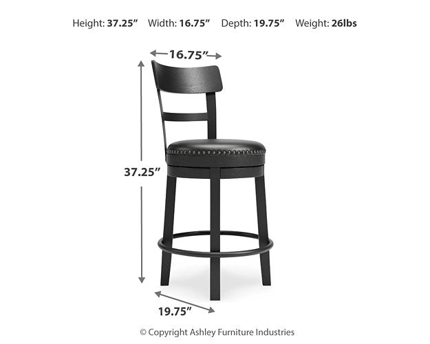 Valebeck Counter Height Bar Stool - Just Furniture (PA) - Multi Location