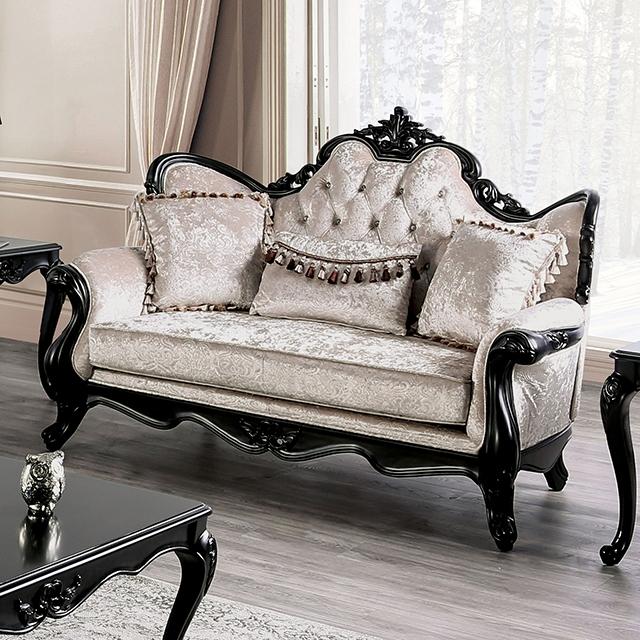 Acapulco White & Espresso Loveseat - Just Furniture (PA) - Multi Location