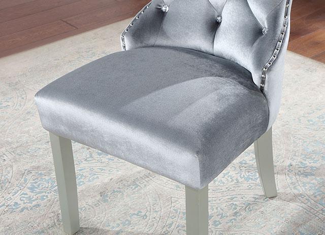 ADALIA Wingback Chair (2/CTN), Silver/Dark Gray - Just Furniture (PA) - Multi Location