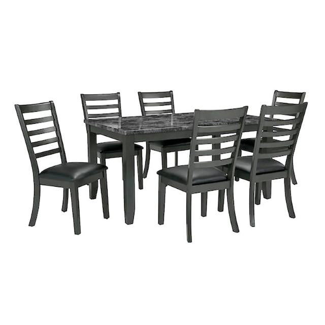 Adia 7 Pc Dinning Table Set Grey & Brown - Just Furniture (PA) - Multi Location