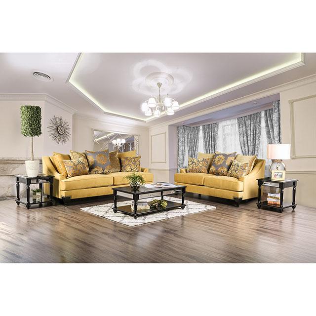 Viscontti Gold/Gray Sofa, Gold - Just Furniture (PA) - Multi Location