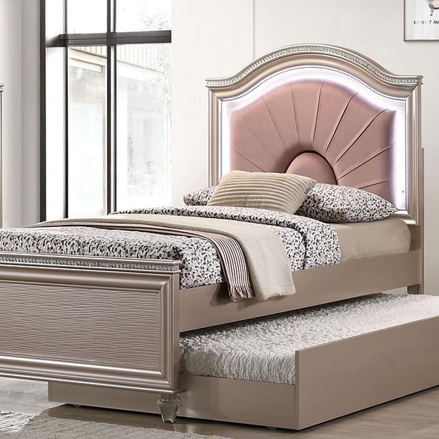 ALLIE Twin & Full Rose Gold Bed - Just Furniture (PA) - Multi Location
