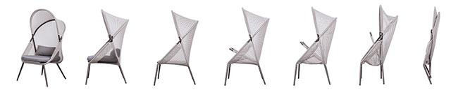 Alverta Foldable Chair Grey & Black (2/Ctn) - Just Furniture (PA) - Multi Location