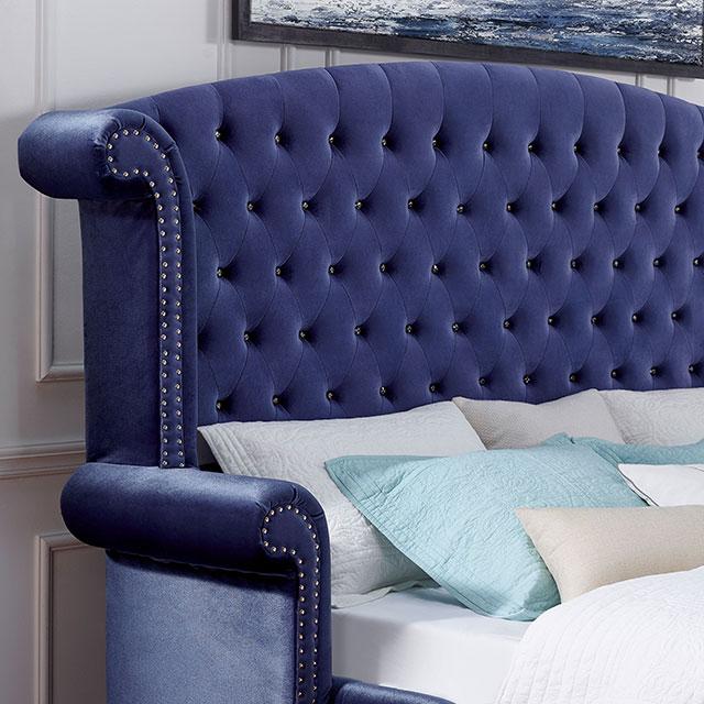 Alzir Bed Grey & Blue - Just Furniture (PA) - Multi Location