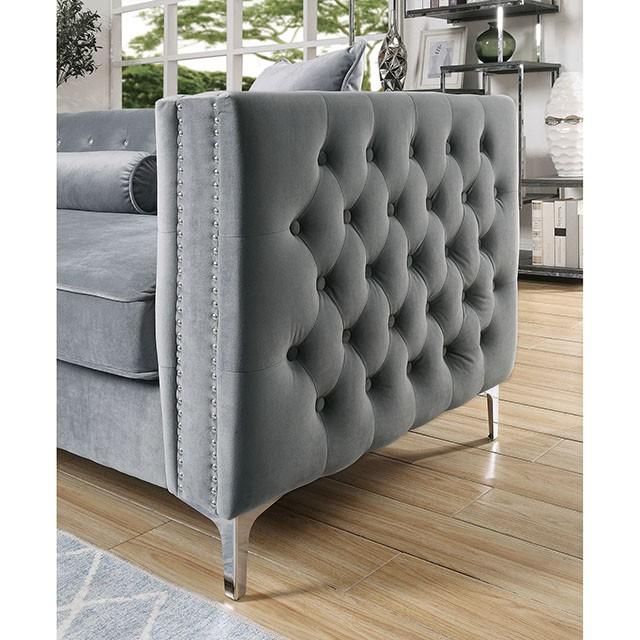 Amie Glam Gray & Black Sectional w/Storage - Just Furniture (PA) - Multi Location