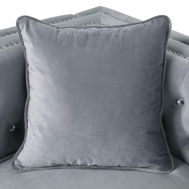 Amie Glam Gray & Black Sectional w/Storage - Just Furniture (PA) - Multi Location