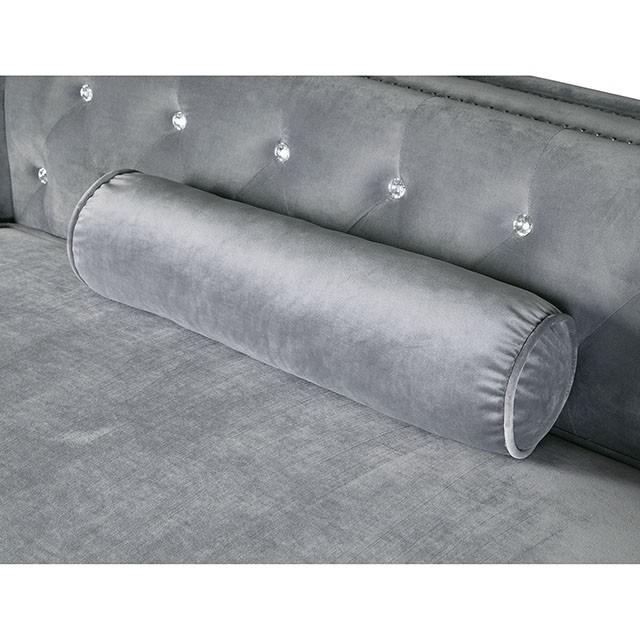 Amie Glam Gray & Black Sectional w/Storage - Just Furniture (PA) - Multi Location