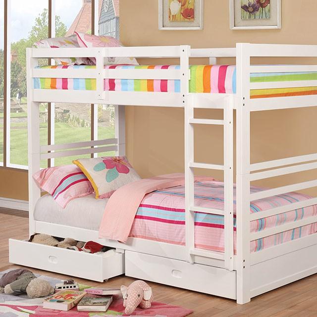California Iv Black, Walnut, Gray, & White Twin/Twin Bunk Bed - Just Furniture (PA) - Multi Location