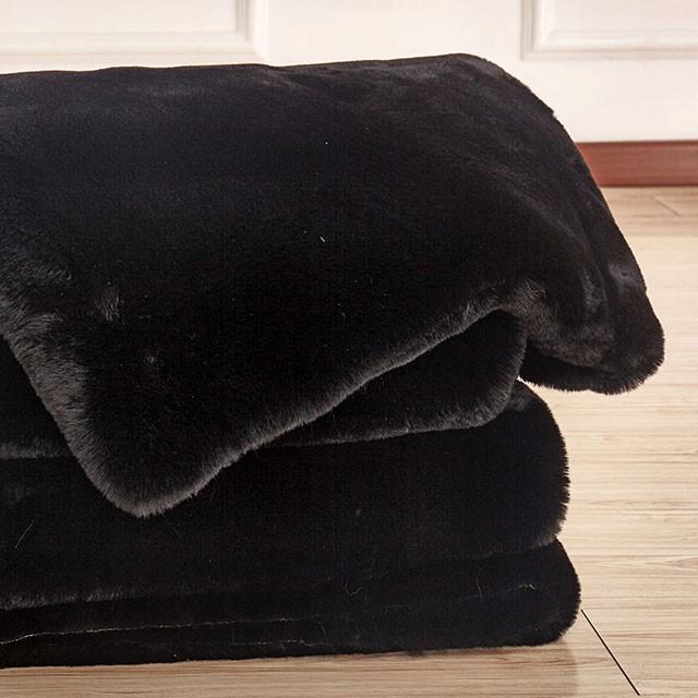 Caparica Black Throw, Black - Just Furniture (PA) - Multi Location