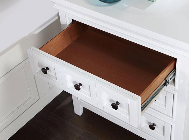 CASTILE Night Stand w/ USB, White - Just Furniture (PA) - Multi Location