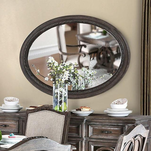 ARCADIA Rustic Natural Tone Mirror, Oval - Just Furniture (PA) - Multi Location