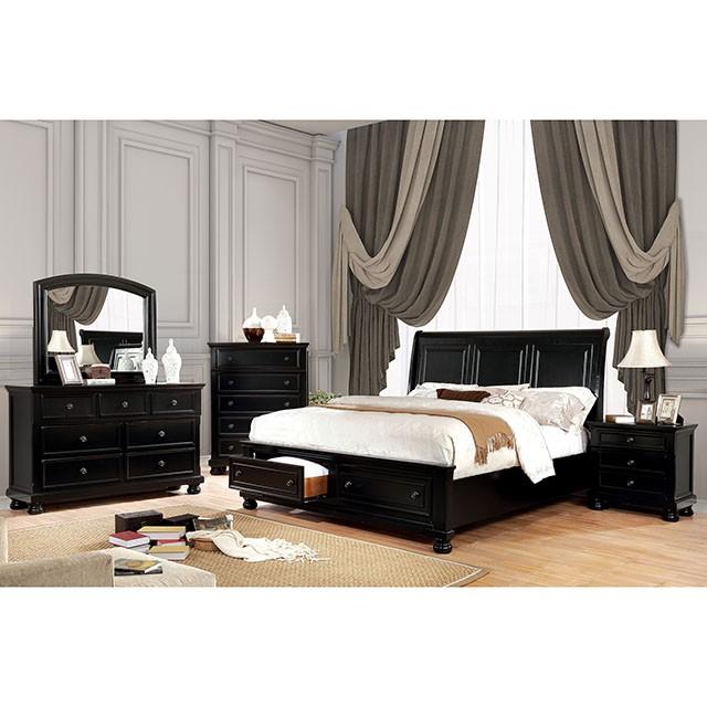 Castor Bed Black, Chrome, & White - Just Furniture (PA) - Multi Location