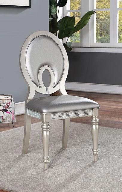 CATHALINA Side Chair (2/CTN), Silver - Just Furniture (PA) - Multi Location
