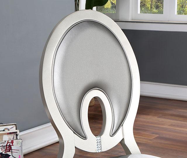 CATHALINA Side Chair (2/CTN), Silver - Just Furniture (PA) - Multi Location