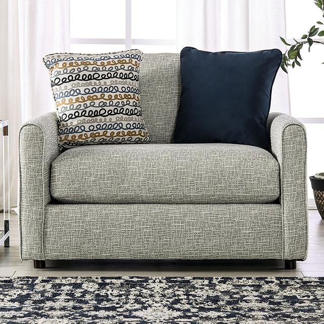 CHANCERY Chair & Half, Gray/Navy - Just Furniture (PA) - Multi Location