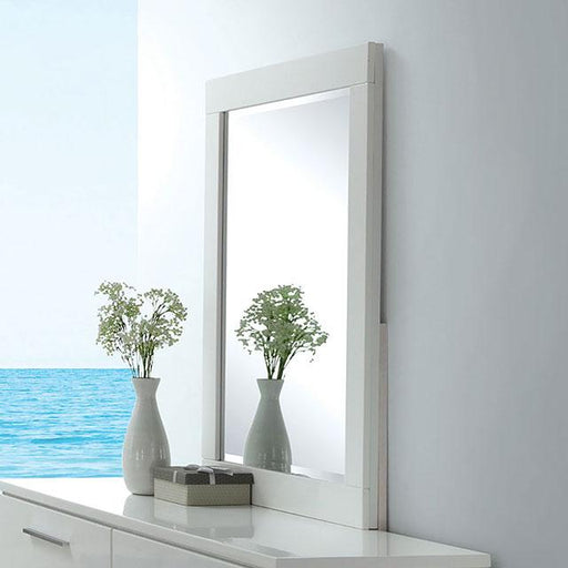 Christie Glossy White Mirror - Just Furniture (PA) - Multi Location
