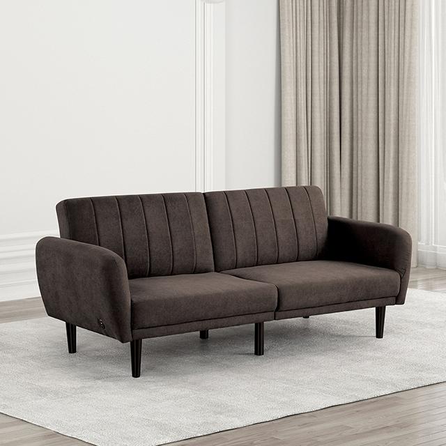 Aristide Futon Sofa Grey & Brown - Just Furniture (PA) - Multi Location