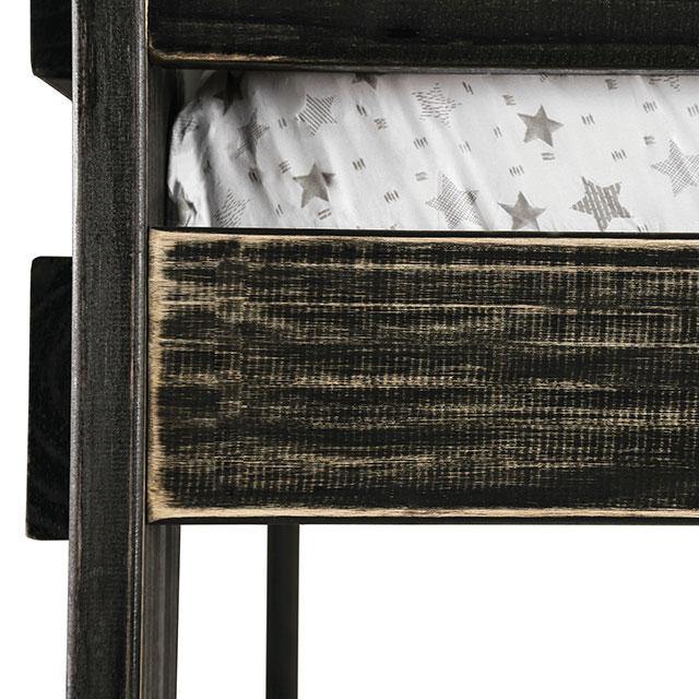 Arlette Twin/Twin Bunk Bed Brown, Black, Gray, & White - Just Furniture (PA) - Multi Location