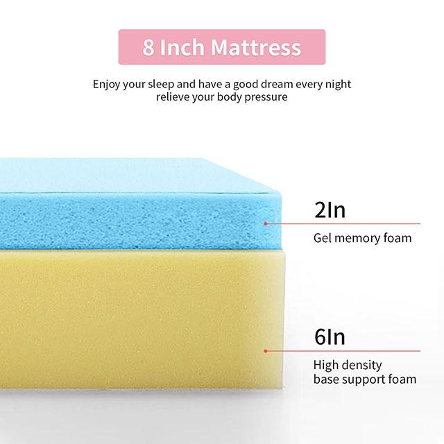 Artemisia 8" Cal. King, E.King, Full, & Queen Memory Foam Mattress - Just Furniture (PA) - Multi Location