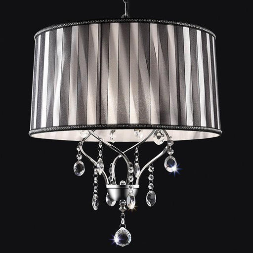 Arya Black/Chrome Ceiling Lamp, Hanging Crystal - Just Furniture (PA) - Multi Location