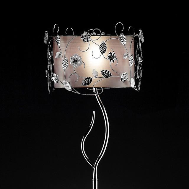Elva Silver/Chrome Floor Lamp, Double Shade - Just Furniture (PA) - Multi Location