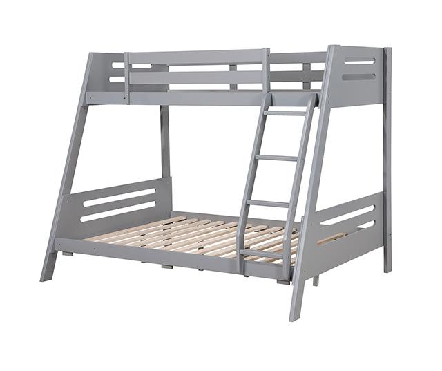 Emilee Twin/Full Bunk Bed White, Grey, Espresso, & Black - Just Furniture (PA) - Multi Location