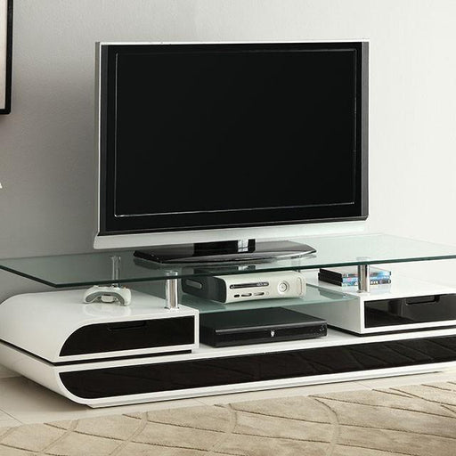 Evos Black/White 63" TV Console - Just Furniture (PA) - Multi Location